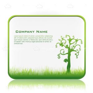 Business template with money tree